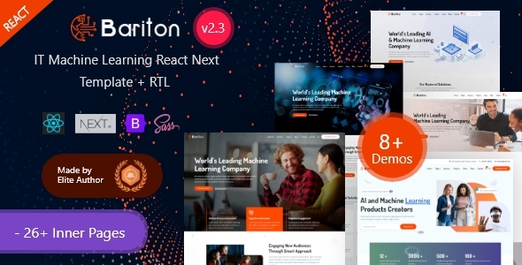 Bariton - React Nextjs IT & Machine Learning Template