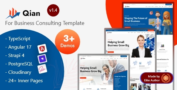 Qian - Angular 17 Business Finance Consulting & Training Template