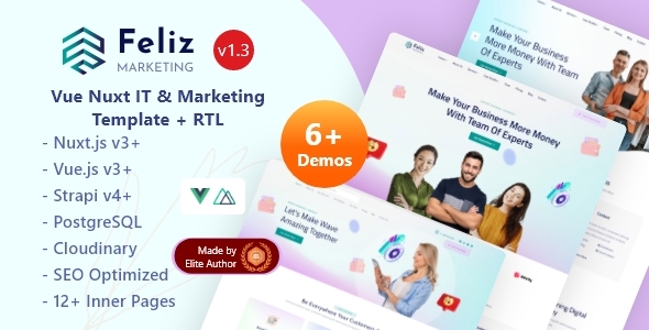 Feliz - Strapi 4 IT Agency & SEO Marketing Startup Template