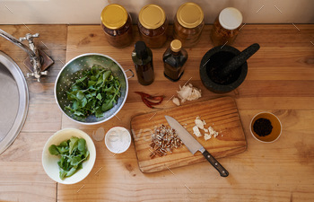 A healthy selection of ingredients for salad