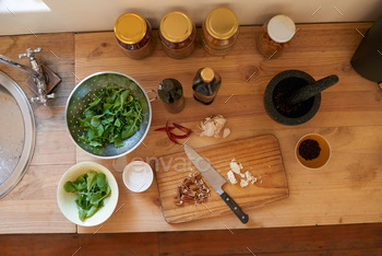 A healthy selection of ingredients for salad