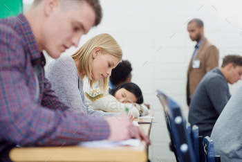 This lecture hall is completely focused