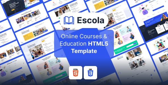 Escola – Online Courses, School, University & Education Template Multipurpose