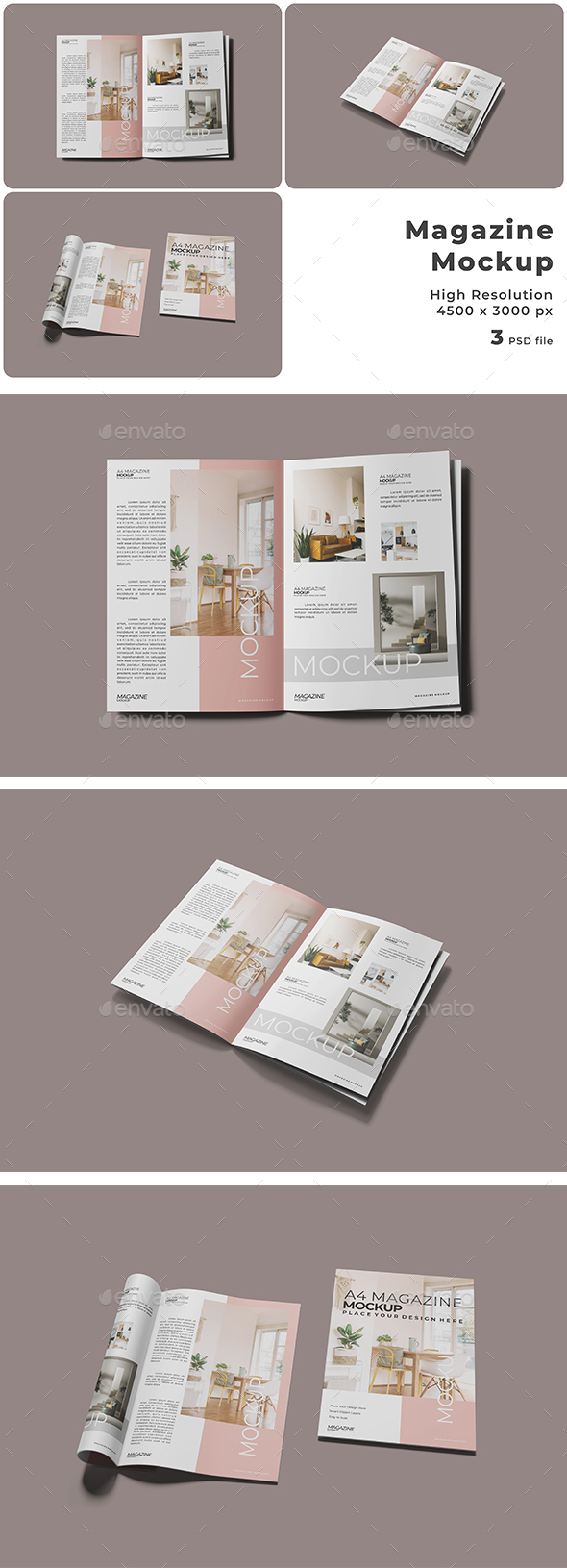 A4 Magazine Mockup