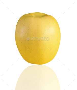 Yellow apple isolated