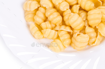 Close up of Italian pasta shells