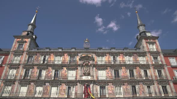 The painted facade of the Bakery House