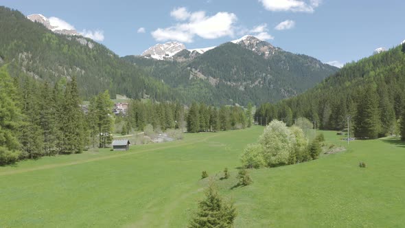 Aerial View of Alp Mountains