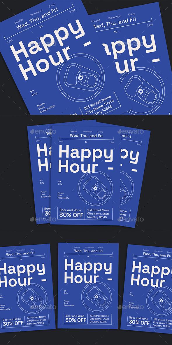 Happy Hour Promotion Flyer