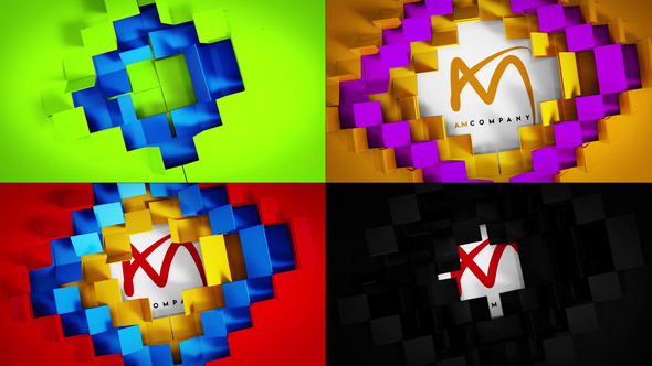 Unfold Cubes Logo Reveal