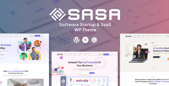 SaSa - SaaS & Tech Startup ElementorTheme