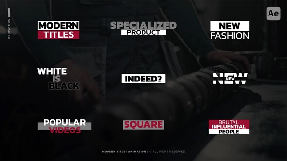 Modern Titles Animation v2.0 | AE