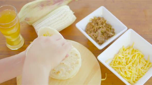 Arepas, Venezuelan dish made of corn flour