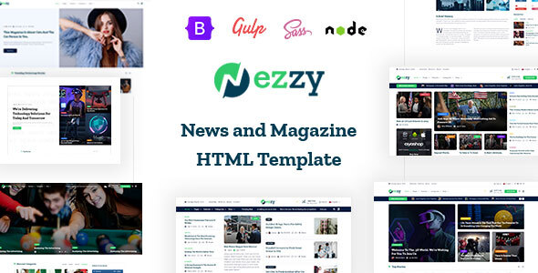 Nezzy - News and Magazine HTML Template