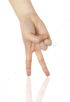 Hand with two fingers