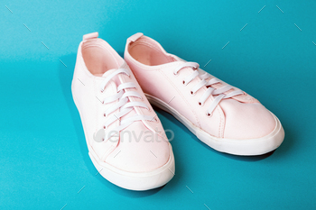 a pink sneakers