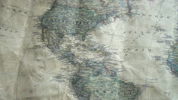 Old Vintage Map Of The World 5