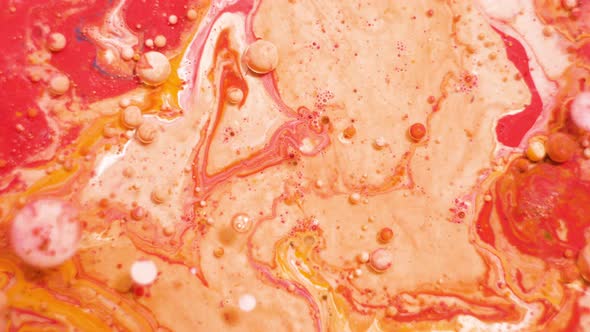 Colorful Acrylic Paints Mix in Beautiful Patterns