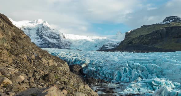 Time lapse of the  Svinafellsjokull Glacier in Iceland
