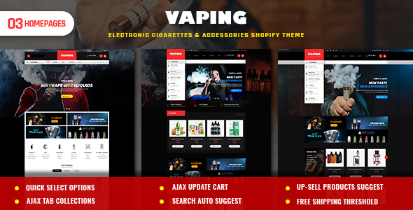 Vaping | Electronic Cigarettes & Accessories Shopify Theme