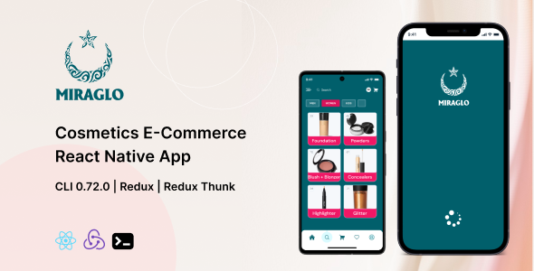 Miraglo - Cosmetics E-Commerce React Native App | CLI 0.72.0 | Redux | Redux Thunk