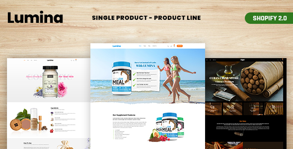 Lumina - Single Product, Product Line Shopify Theme