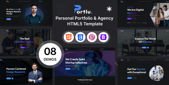 Portlu Personal Portfolio & Agency HTML5 Template