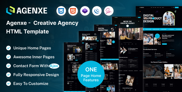 Agenxe - Creative Agency HTML Template