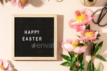 Easter Message Amidst Spring Flowers