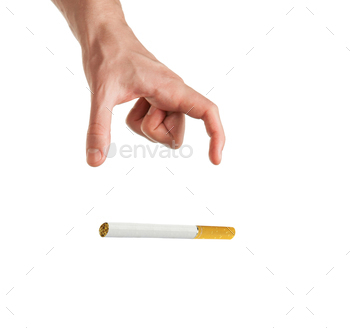 Hand and cigarette