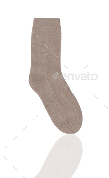 gray sock isolated on a white background