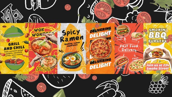 Food Vertical Posters Pack