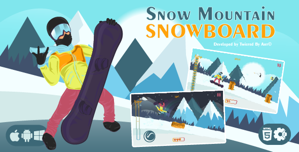 Snow Mountain Snowboard | HTML5 Construct Game