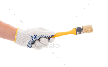 hand with a brush