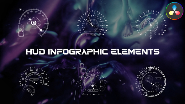 HUD Infographic Elements for DaVinci Resolve