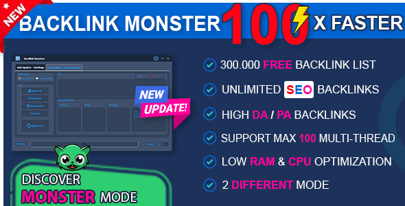 Backlink Monster - Unlimited Comment Backlinks