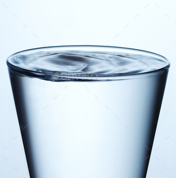 water on glass isolated