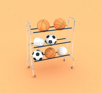 group of sports balls