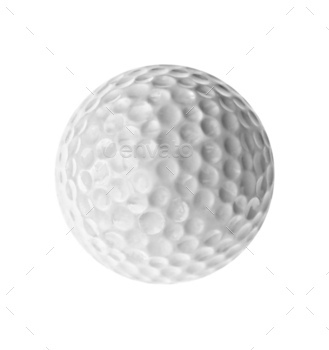 Golf ball isolated on white