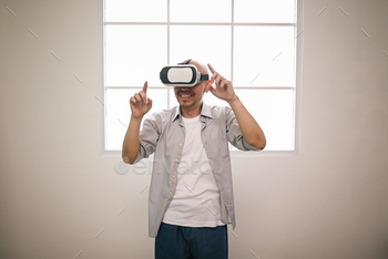 Man Using Virtual Reality