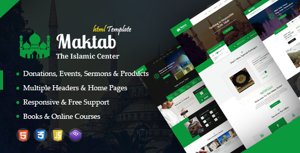 Maktab - Islamic Institute Responsive HTML Template
