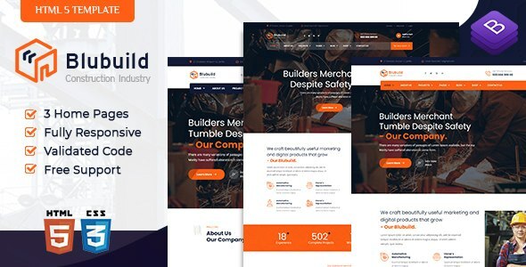 BluBuild - Industrial Construction HTML Template