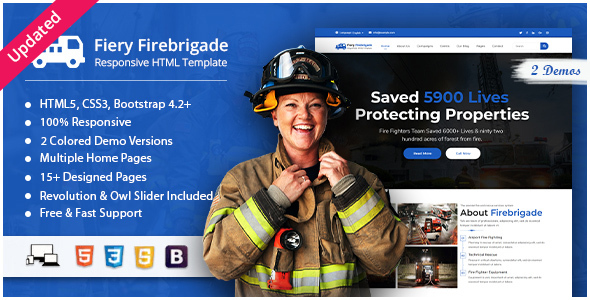 Fiery - Fire Brigade Responsive HTML Template