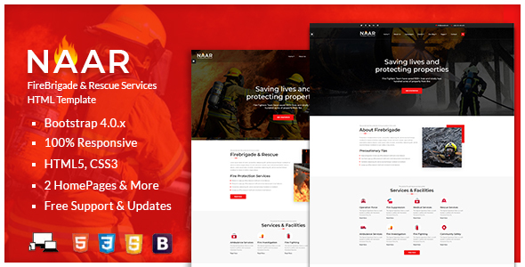 Naar - Fire Brigade Responsive HTML Template