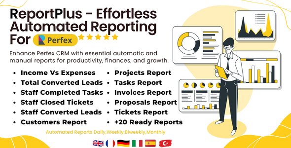 ReportPlus - Effortles Automated Reporting Module for Perfex CRM