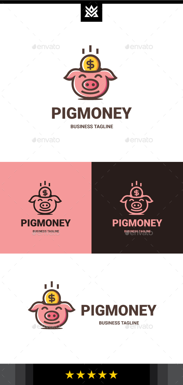 Pig Money Logo Template