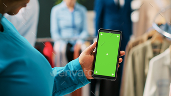 Smartphone with green screen template