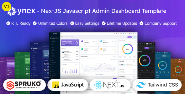 Ynex - NextJS Tailwind Dashboard Admin Panel Template