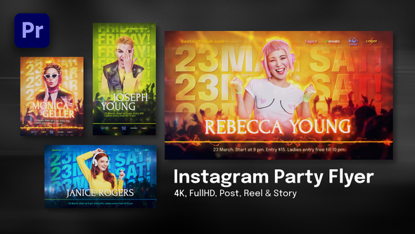 Instagram Party Flyer | Premiere Pro