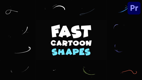 Fast Cartoon Shapes | Premiere Pro MOGRT